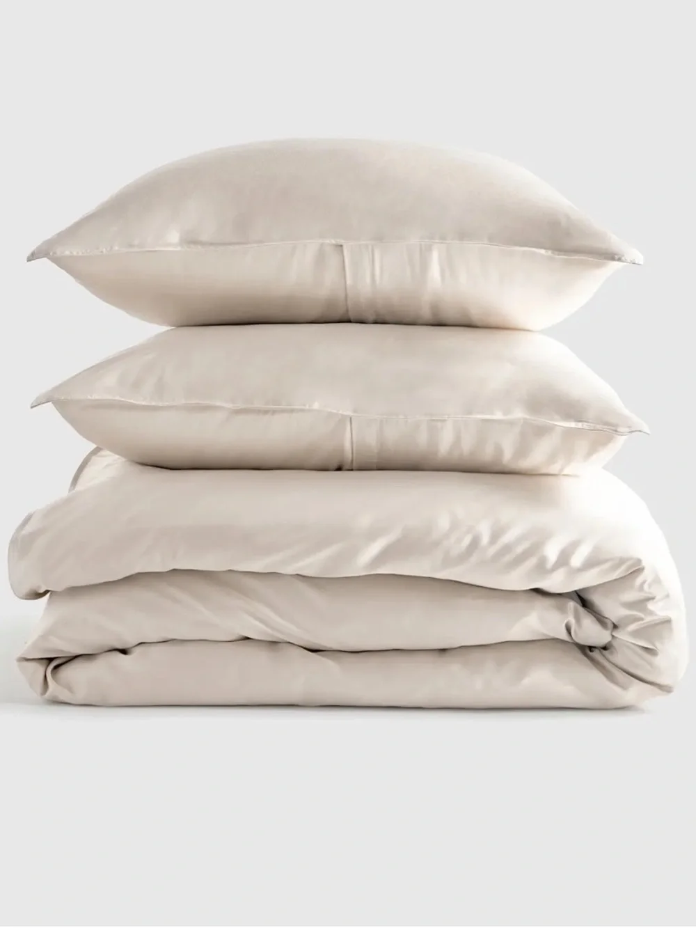 Quince Organic Bamboo Duvet Cover Set, Full/Queen (Sand)